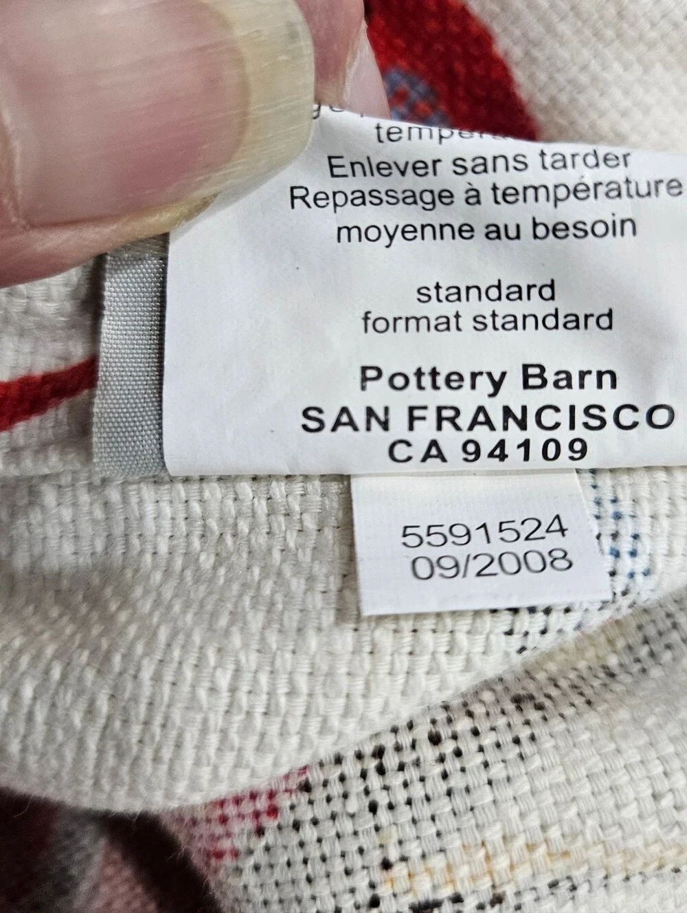Pottery Barn Serafina F/Q Duvet & STD Pillow Covers Floral Linen Blend Heavy